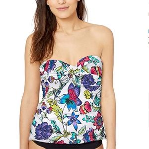 24th & Ocean Women's Bandeau Tankini Swimsuit Top